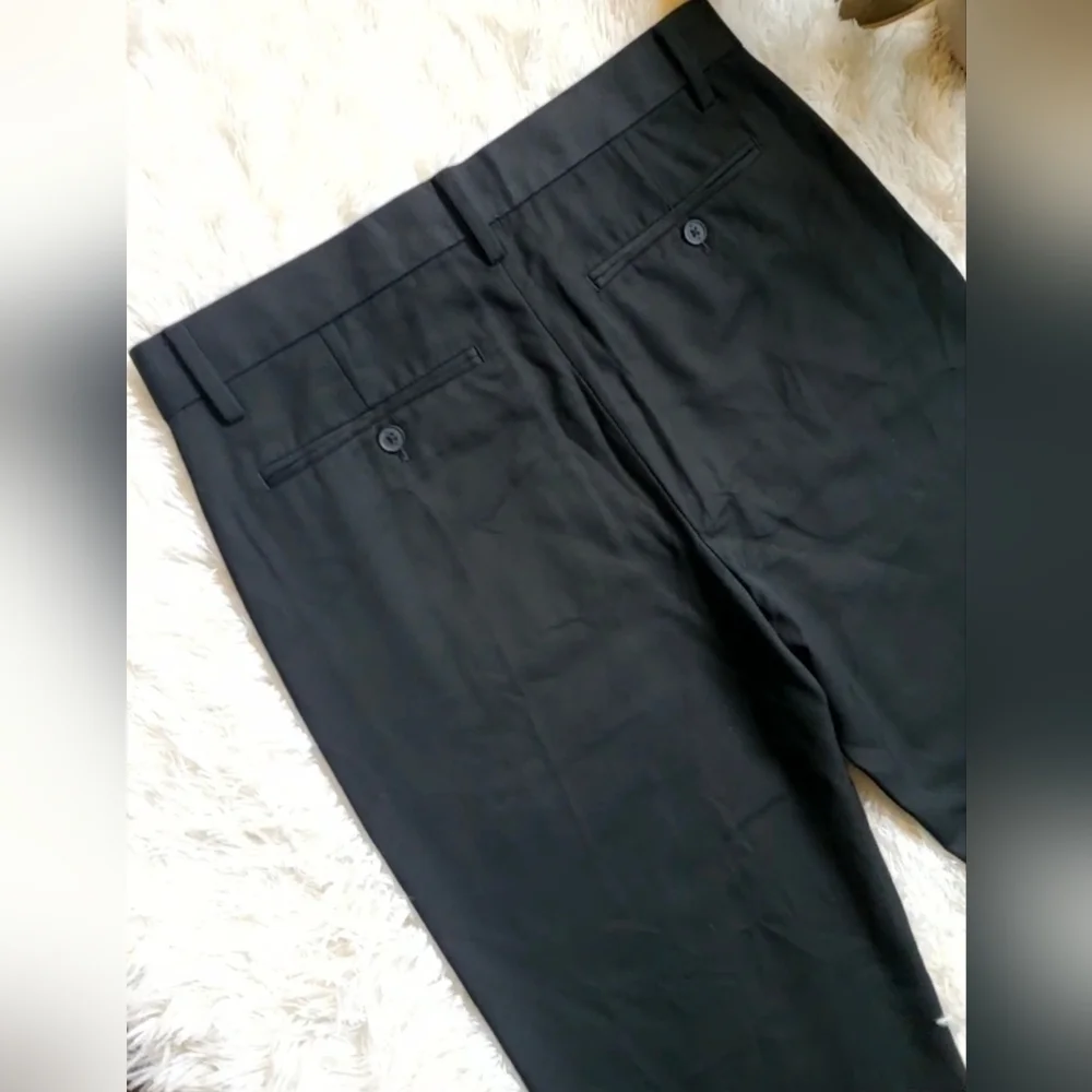 Banana Republic Mens 31x32 Black Modern Classic Plain Weave Trouser Pants RT$140